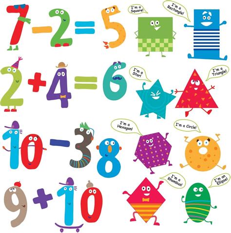 Buy Numbers & Shapes Learning Wall Decals for Kids - Educational Math ...