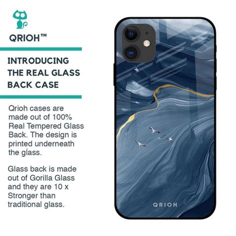 Deep Ocean Marble iPhone 12 Glass Back Cover - Flat 35% Off On iPhone ...