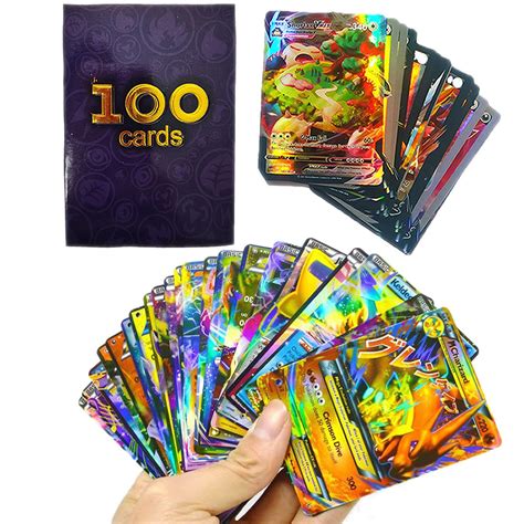 100pcs/Box Pokemon Vmax Gx Ex Mega Cards Pokemones Game Booster ...