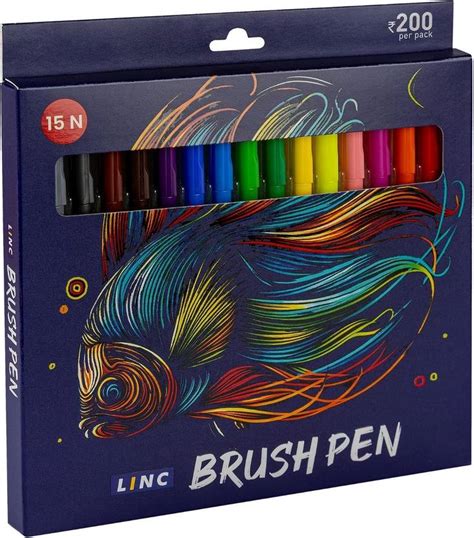 Flipkart.com | Linc Brush Marker Pen | Non Toxic & Smooth Brush, Soft ...
