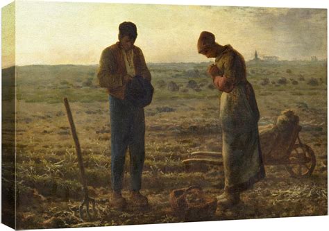Amazon.com: wall26 - The Angelus by Jean-Francois Millet - Canvas Print ...