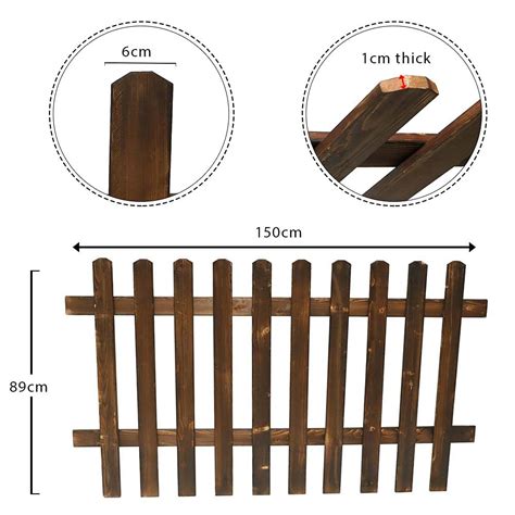 YATAI Solid Wood Garden Fence Plants Flower Bed Edging Wooden Panels ...