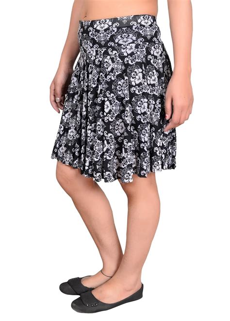 Krystle Women's Polyester Printed Short Skirts with Divider Shorts ...