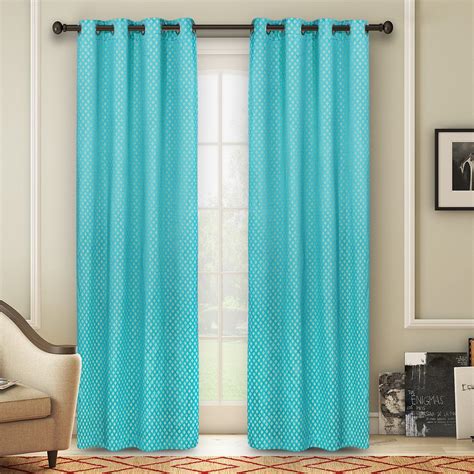 Buy Soumya Dupion Silk Premium Eyelet Door Curtain (Turquoise, 7 Feet ...