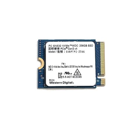 Western Digital 256GB SSD M.2 2230 30mm PC SN530 NVMe PCIe 3.0 Gen3 x4 ...