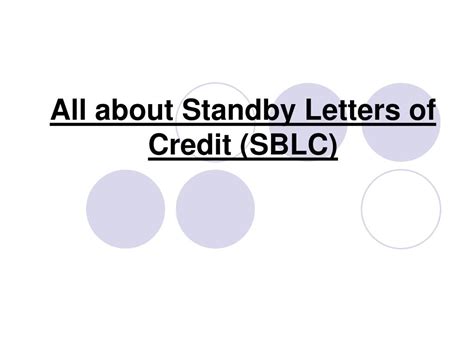 PPT - What Is Standby Letters of Credit (SBLC) PowerPoint Presentation ...