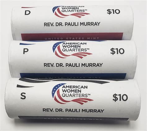 2024 P D S REV. DR. PAULI MURRAY QUARTER SET (3 COINS) *BU UNCIRCULATED ...