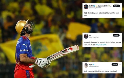 "Should've backed him" - Fans react as RCB drop Glenn Maxwell for IPL ...