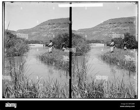 This image captures Wady Zerka, the Jabbok, located east of the Jordan River and the Dead Sea ...