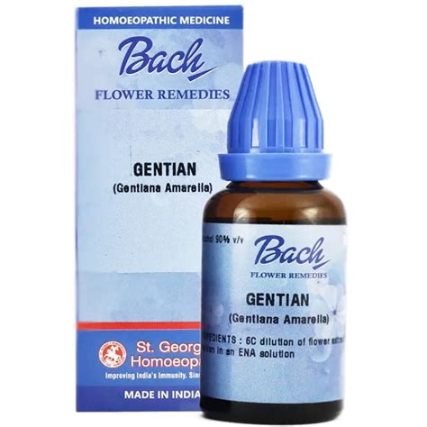 Buy St. George Bach Flower Gentian (30ml) From Homoeobazaar.com at 33% OFF