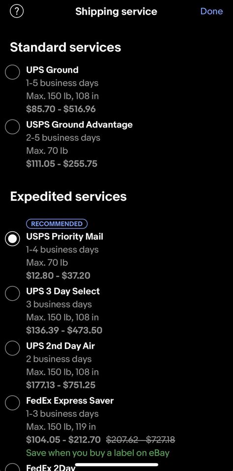 This item is 34 lbs., 36 x 24 x 15 inches. eBay is estimating only $12. ...