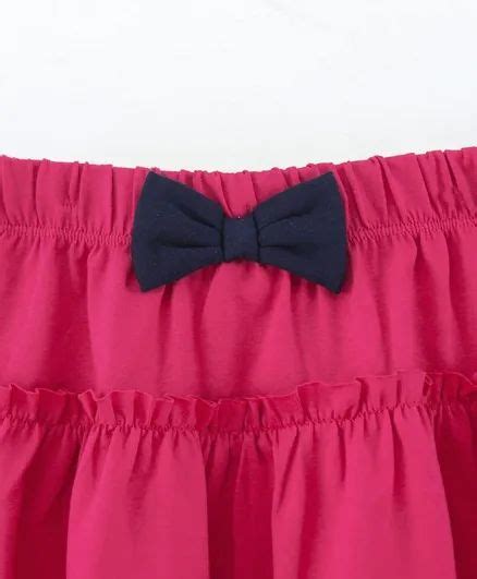 Solid Frilled Skirt - Magenta – CrayonFlakes
