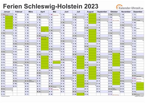 Schleswig Holstein Ferien Sommer 2023