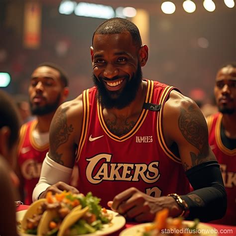 Lebron James at Taco Tuesday | Stable Diffusion Online
