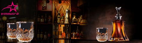 PrimeWorld Long Champ Crystal Whiskey Glasses Set of 6 pcs- 300 ml Bar ...