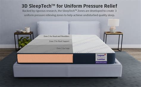 Livpure Smart Lumbar High Resilience (HR) Foam Mattress| 3D SleepTech ...