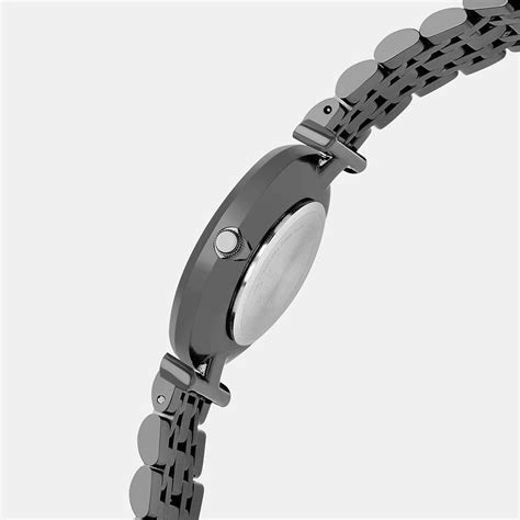 Darren Clark women's Analog Round Dial Quartz Black Stainless Steel ...