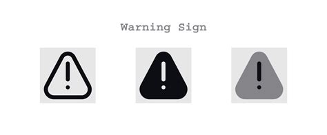 warning sign icons set 20790924 Vector Art at Vecteezy