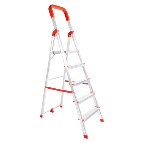 Mizu 5 Steps Foldable Aluminium Ladder for Home with Upto 400 Kgs Load ...