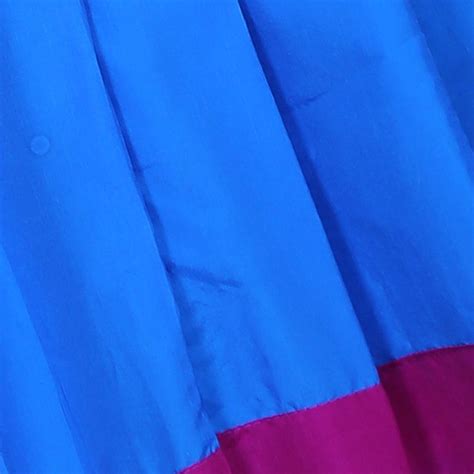 Adorable Deep Pink and Blue Pattu pavadai – bujuma