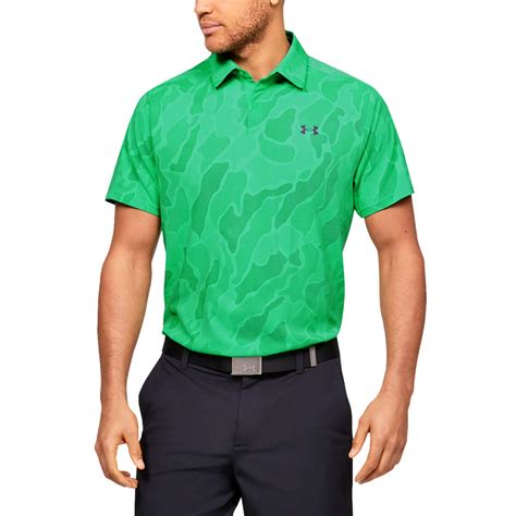 Under Armour Men's Vanish Jacquard Golf Polo, Vapor Green (299)/Black ...