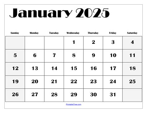 Free Printable Monthly Calendar January 2025 Pdf - Free Printable Schedules