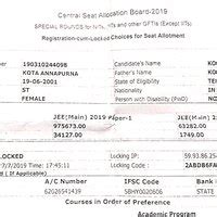 Central Seat Allocation Board [Csab] — wrong ifsc code
