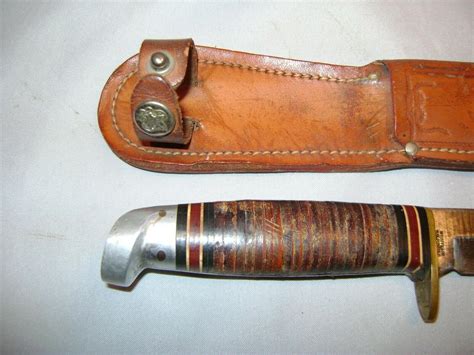 Vintage Western Official Boy Scout Knife with Leather Boy Scout Sheath ...
