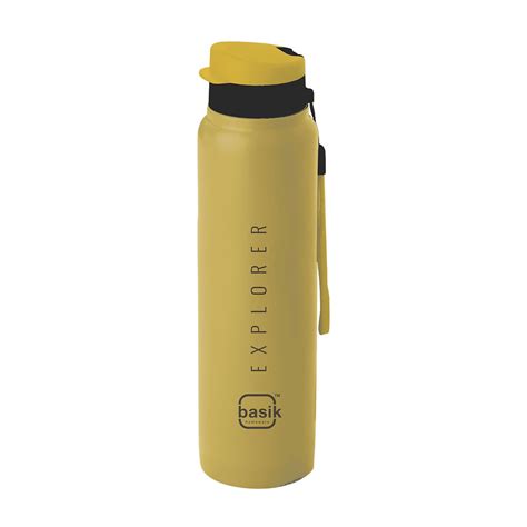 Basik Explorer Stainless Steel Single Wall Water Bottle, 1100ml | Basik