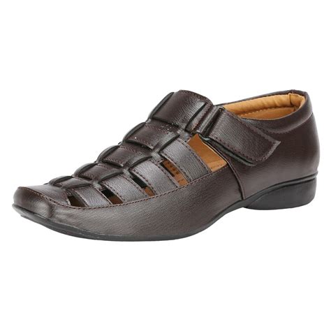 Kraasa Men's Brown Fashion Sandal - 7 UK : Amazon.in: Fashion