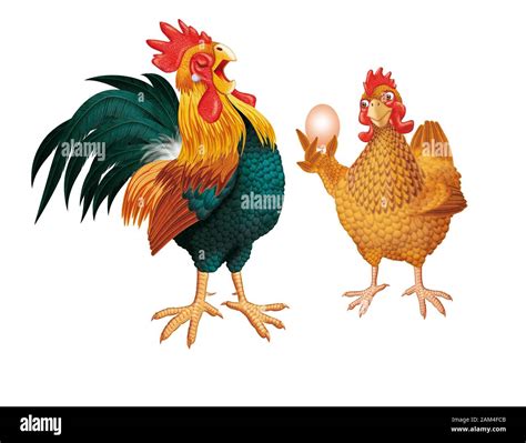 Hen And Rooster