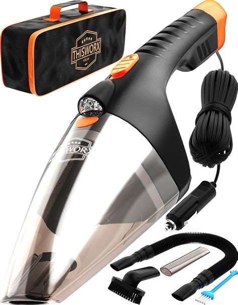 ThisWorx Car Vacuum Cleaner - LED Light, Portable, High Power Handheld ...