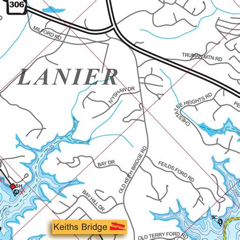 Lake Lanier, GA Map#301 by Kingfisher Maps, Inc. | Avenza Maps