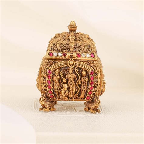 Gold Plated Kum Kum Box | Antique Silver Kum Kum Box Collections – The ...