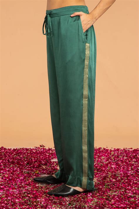 SLIM FIT PANTS -GREEN – Vasstram