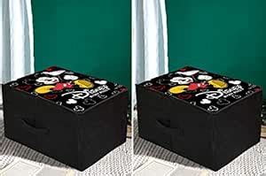 Heart Home Disney Mickey Mouse Print Non Woven 2 Pieces Fabric Foldable ...
