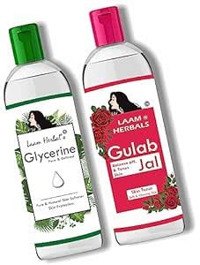 Laam Herbals Rose Water & Refined Glycerine | Steam Distilled | Pure ...