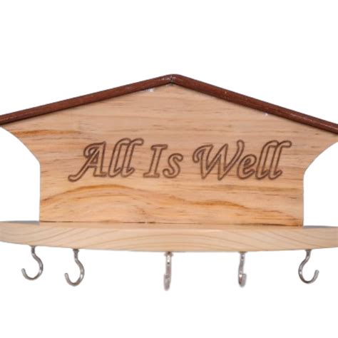 Home Key Holder| Stylish Pinewood Beautiful Design Keystand 5hooks ...