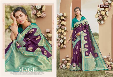 Sangam Presents Sunaina Silk Saree With Siroski Work