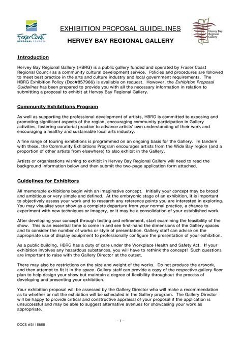 18+ Exhibition Proposal Examples to Download