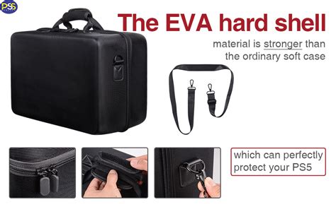 PSS Compatible with PS5 Travel Bag Briefcase Hard Shell Carrying Case ...