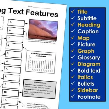 Image result for Text Features Matching Activity