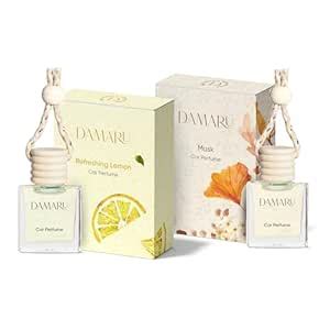 DAMARU Hanging Pod Car Perfume Refreshion Lemon And Musk Fragrance with ...