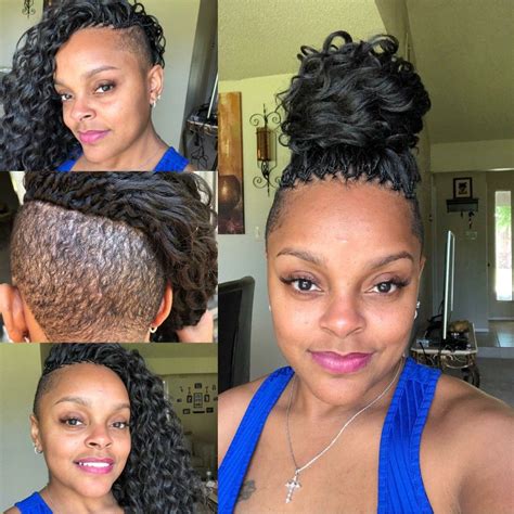 Crochet 💙💙💙 | Braids with shaved sides, Shaved side hairstyles, Braid ...