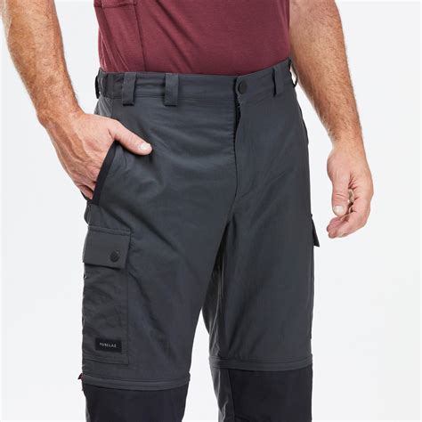 Men Zip-Off Convertible Dry Fit Cargo Pant Grey - MT100
