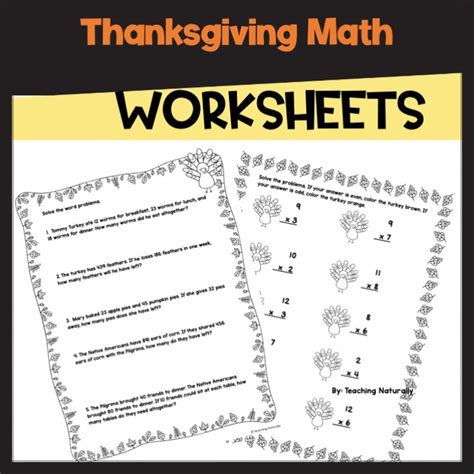 Image result for Thanksgiving Fun Sheet Math