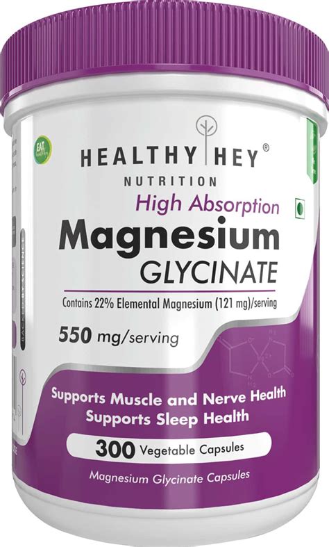 Buy HEALTHYHEY NUTRITION HIGH ABSORPTION MAGNESIUM GLYCINATE - 90 VEG ...