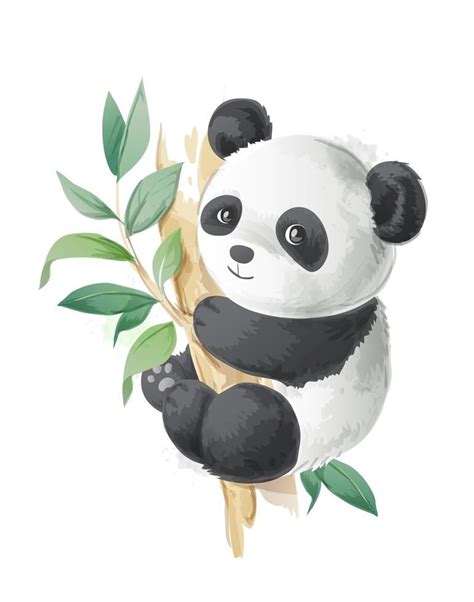 cute panda illustration
