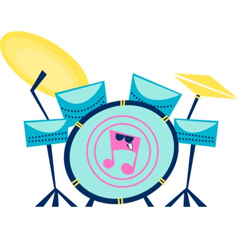 figurinha de Conjunto de tamboresRetro cartoon Flat | Freepik