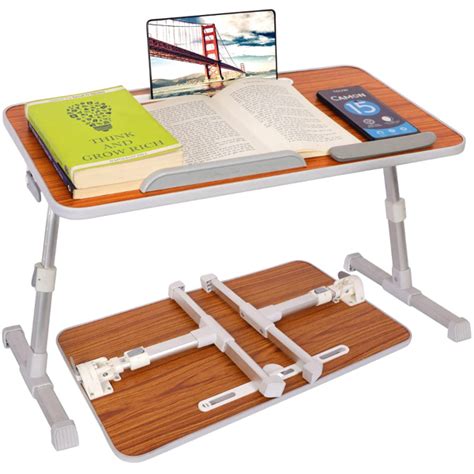 Callas Adjustable Portable Laptop Table with ipad Holder | Bed Table ...
